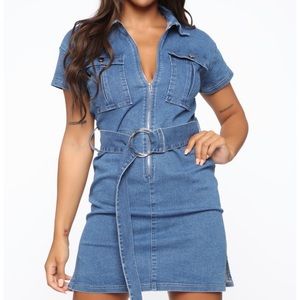 NWT Fashion Nova Denim Mini Dress XS